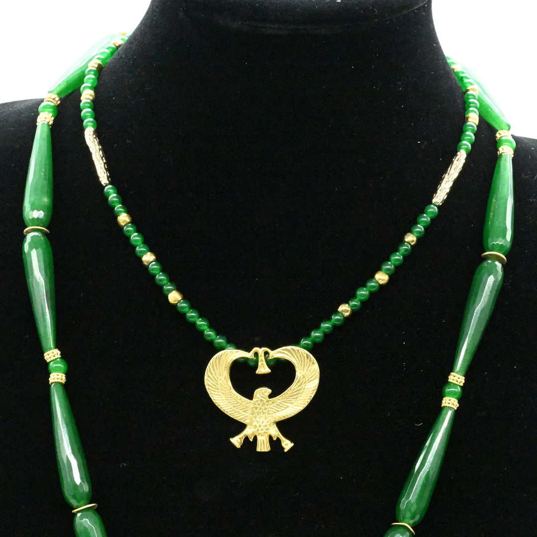 A Vintage King Tut Horus Falcon Pendant necklace, MMA 1976