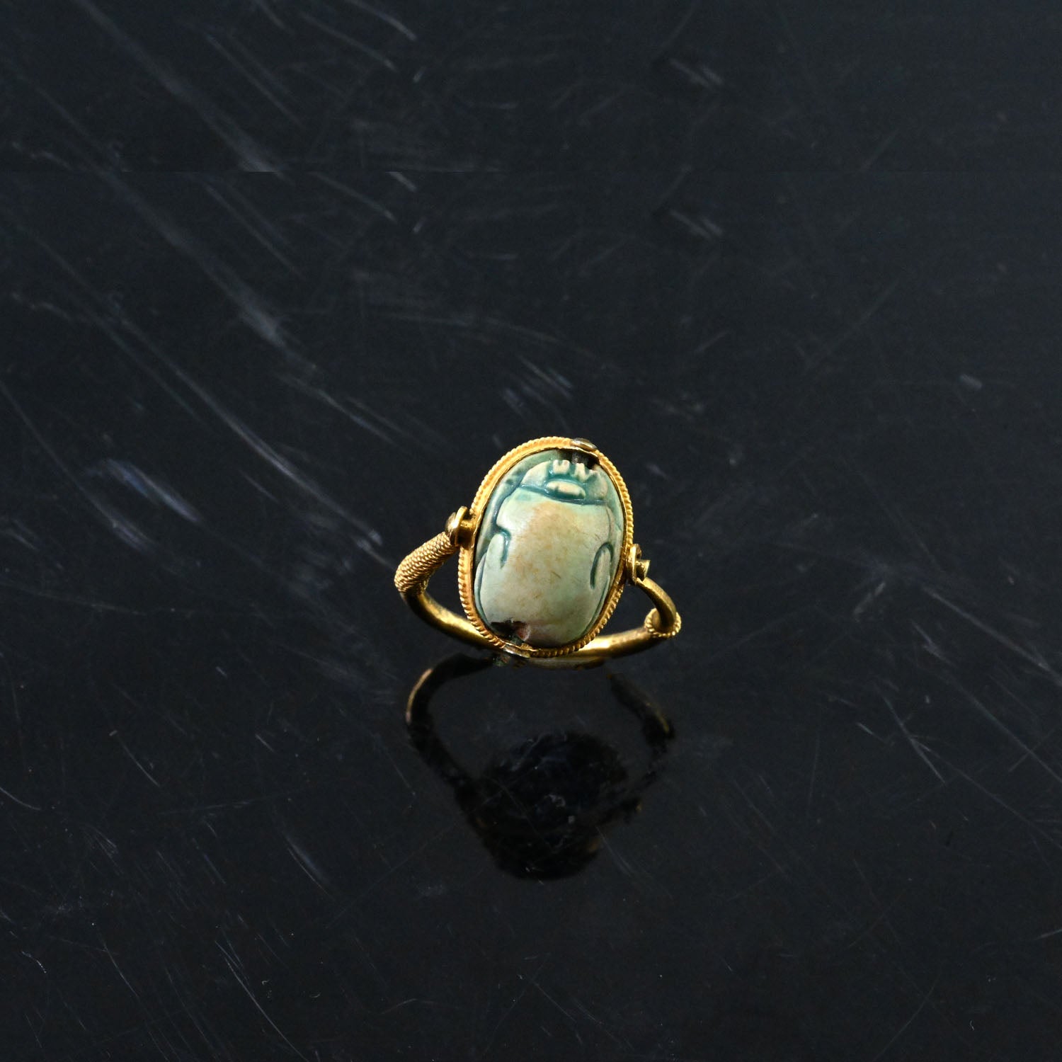 An Egyptian Scarab Swivel Ring, New Kingdom, ca. 1550 - 1069 BCE