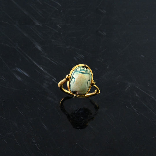 An Egyptian Scarab Swivel Ring, New Kingdom, ca. 1550 - 1069 BCE