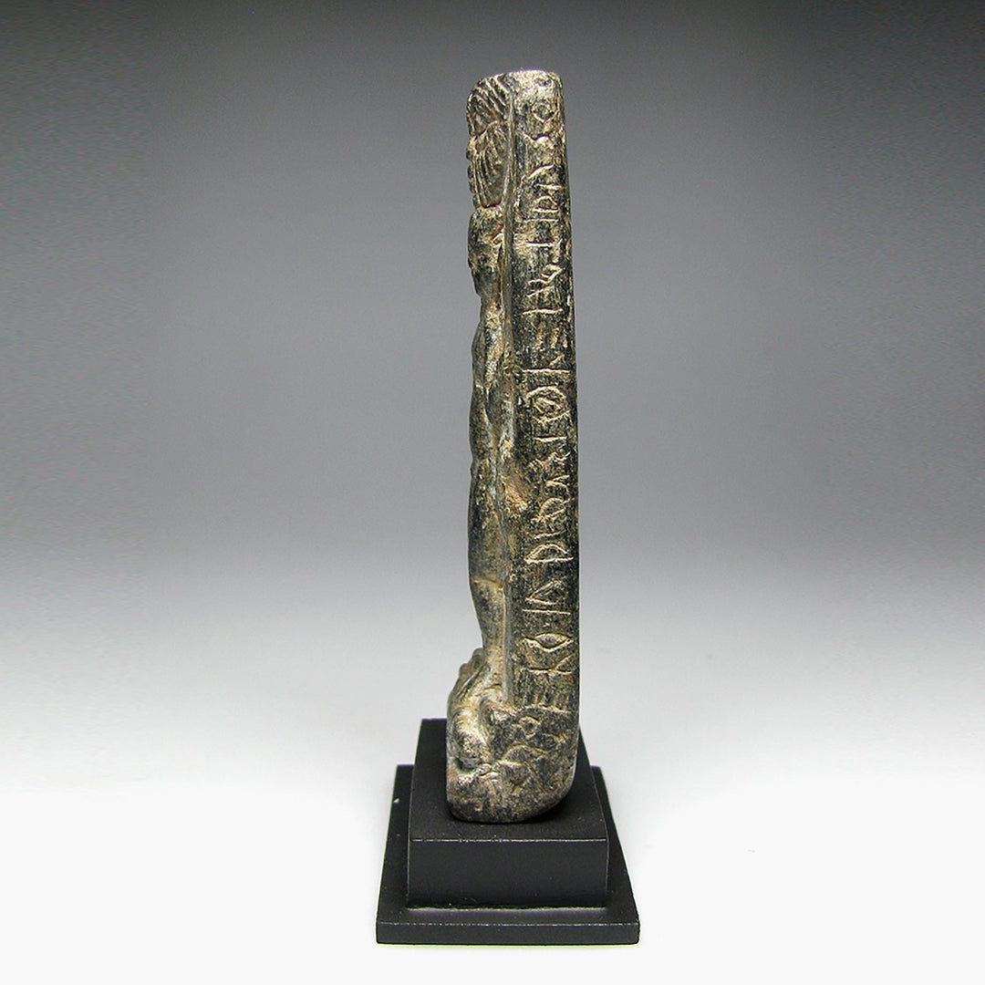 Eine schöne magische Stele aus ägyptischem Steatit, ptolemäische Zeit, ca. 300 - 200 v. Chr
