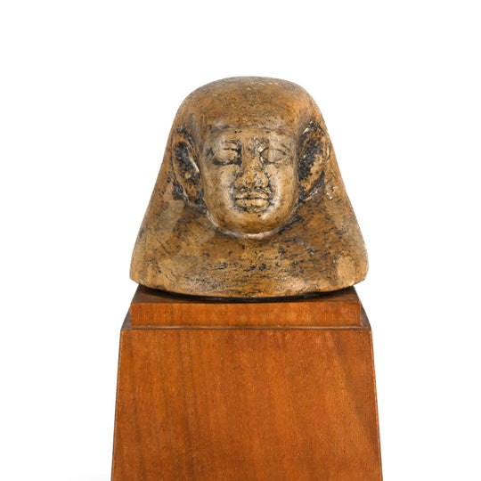 An Egyptian Alabaster Canopic Lid for Imsety, Late Period, ca. 664 - 332 BCE