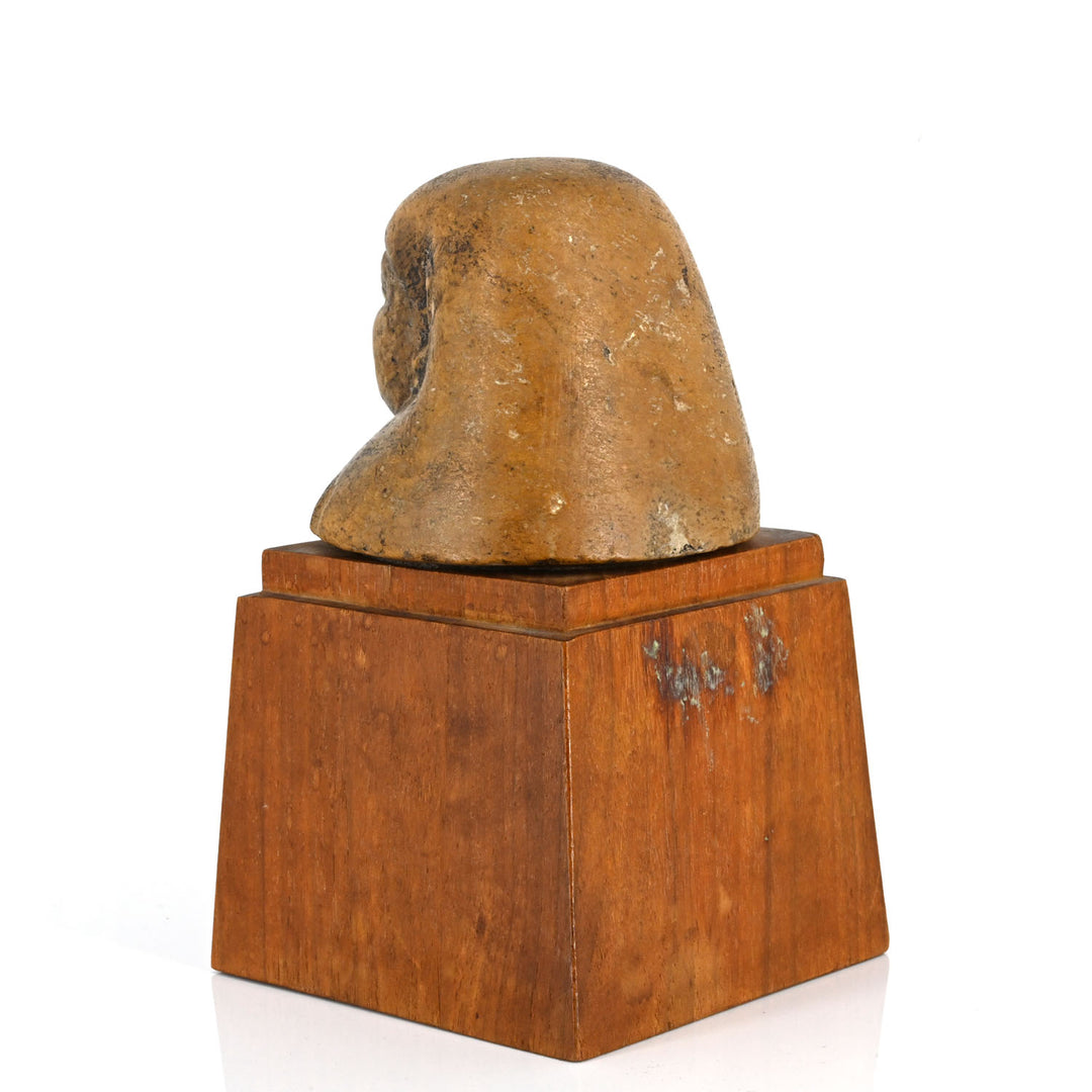An Egyptian Alabaster Canopic Lid for Imsety, Late Period, ca. 664 - 332 BCE
