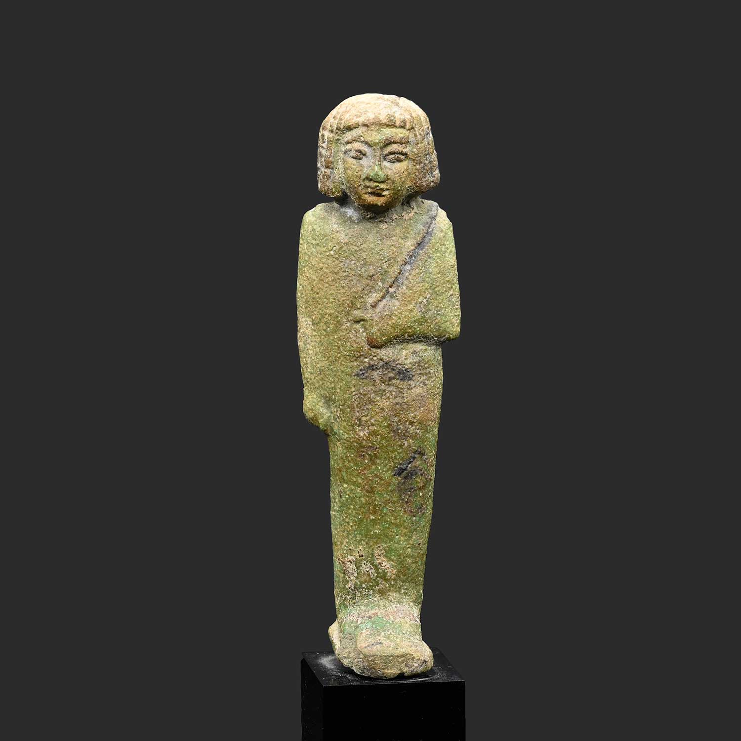 A rare Egyptian Faience Royal Shabti for Prince Hornakht, Libyan Period, 22nd Dynasty, ca.  1388 - 1351/50 BCE