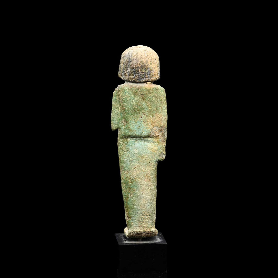 A rare Egyptian Faience Royal Shabti for Prince Hornakht, Libyan Period, 22nd Dynasty, ca.  1388 - 1351/50 BCE