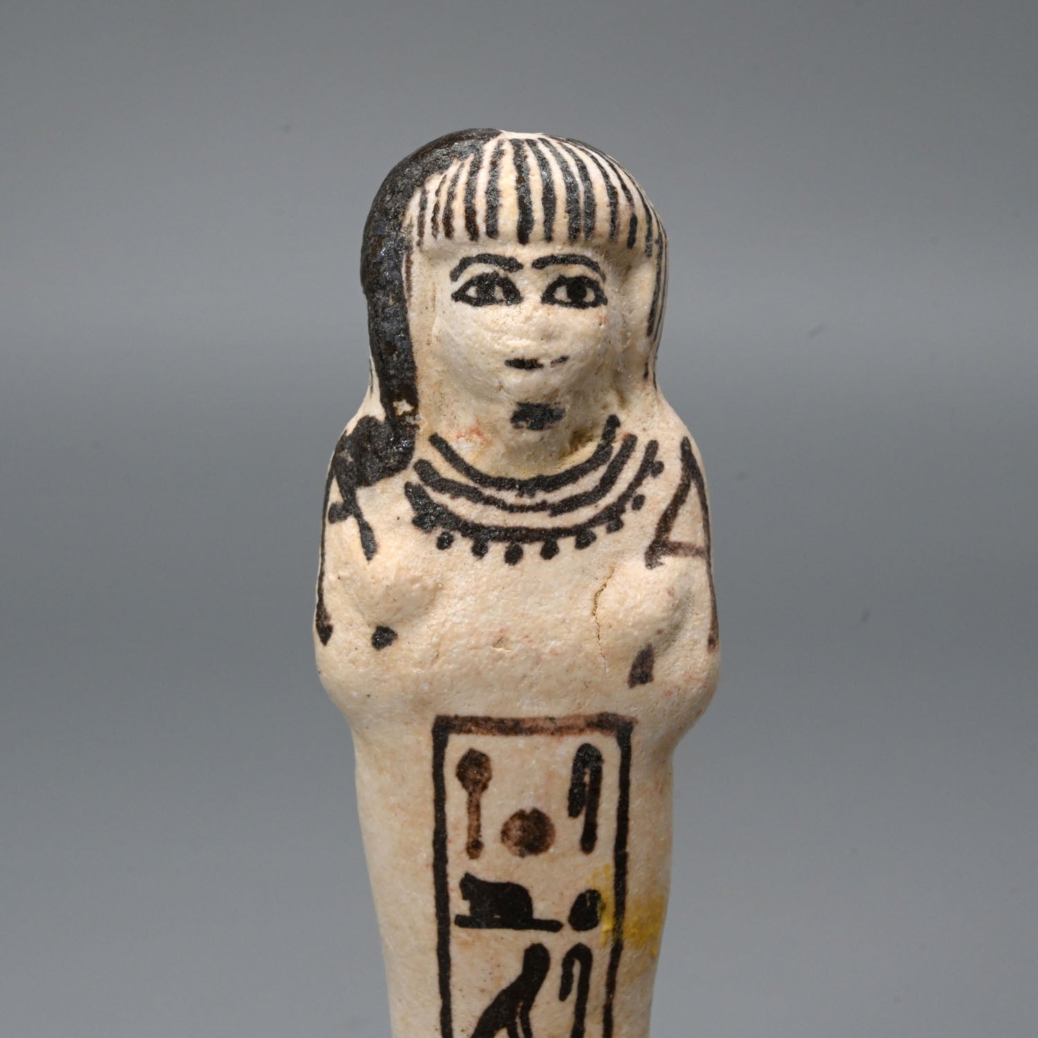 An Egyptian White Faience Shabti for Neferenpet, 19th Dynasty, ca. 1293 - 1185 BCE
