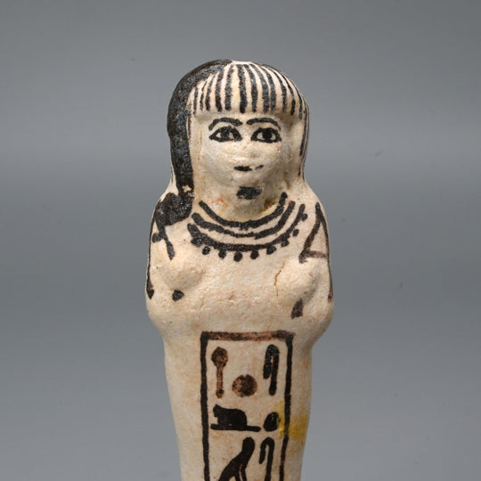 An Egyptian White Faience Shabti for Neferenpet, 19th Dynasty, ca. 1293 - 1185 BCE