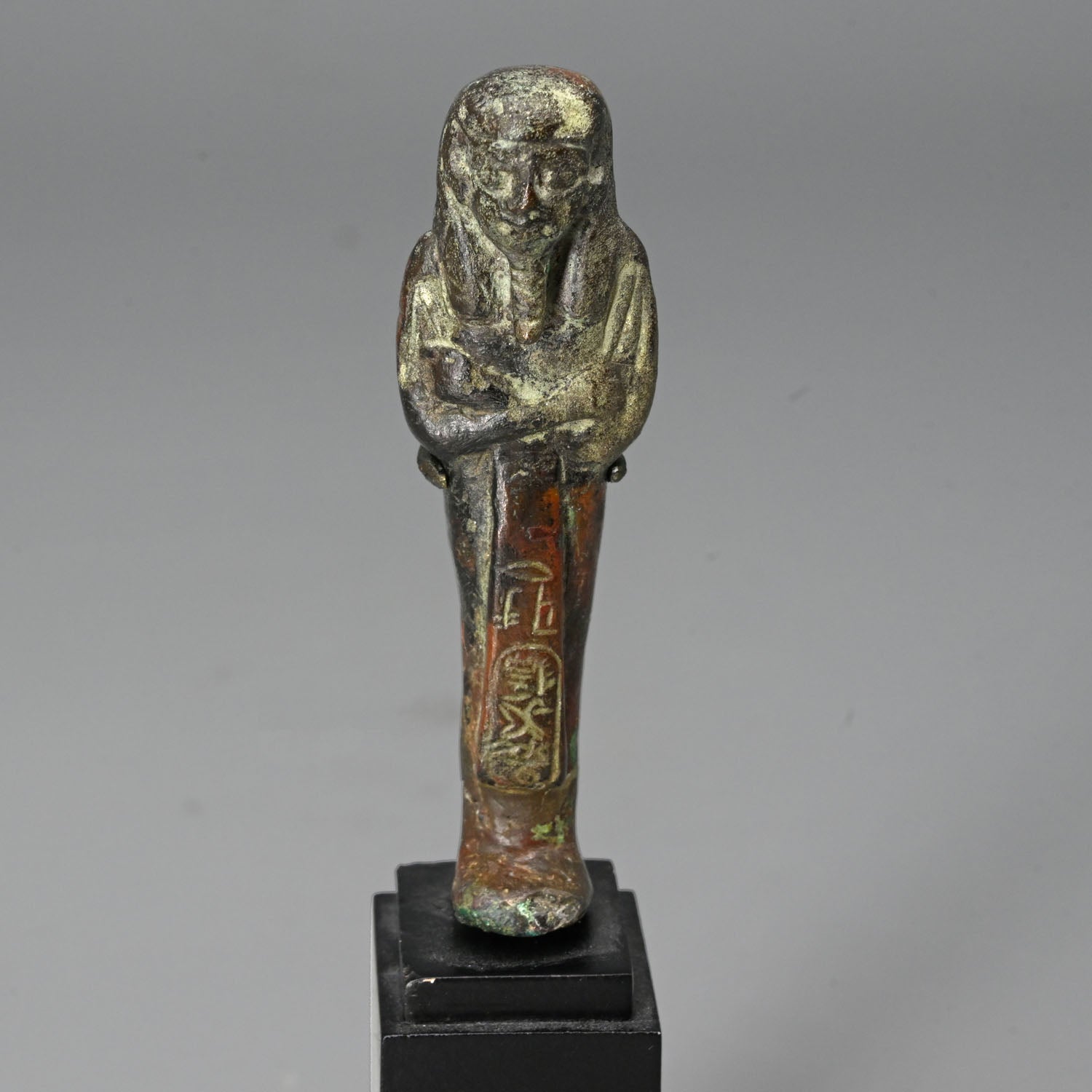 A rare Egyptian Bronze Overseer Shabti for the Pharaoh Psusennes I, Third Intermediate Period, ca. 1040 - 992 BCE