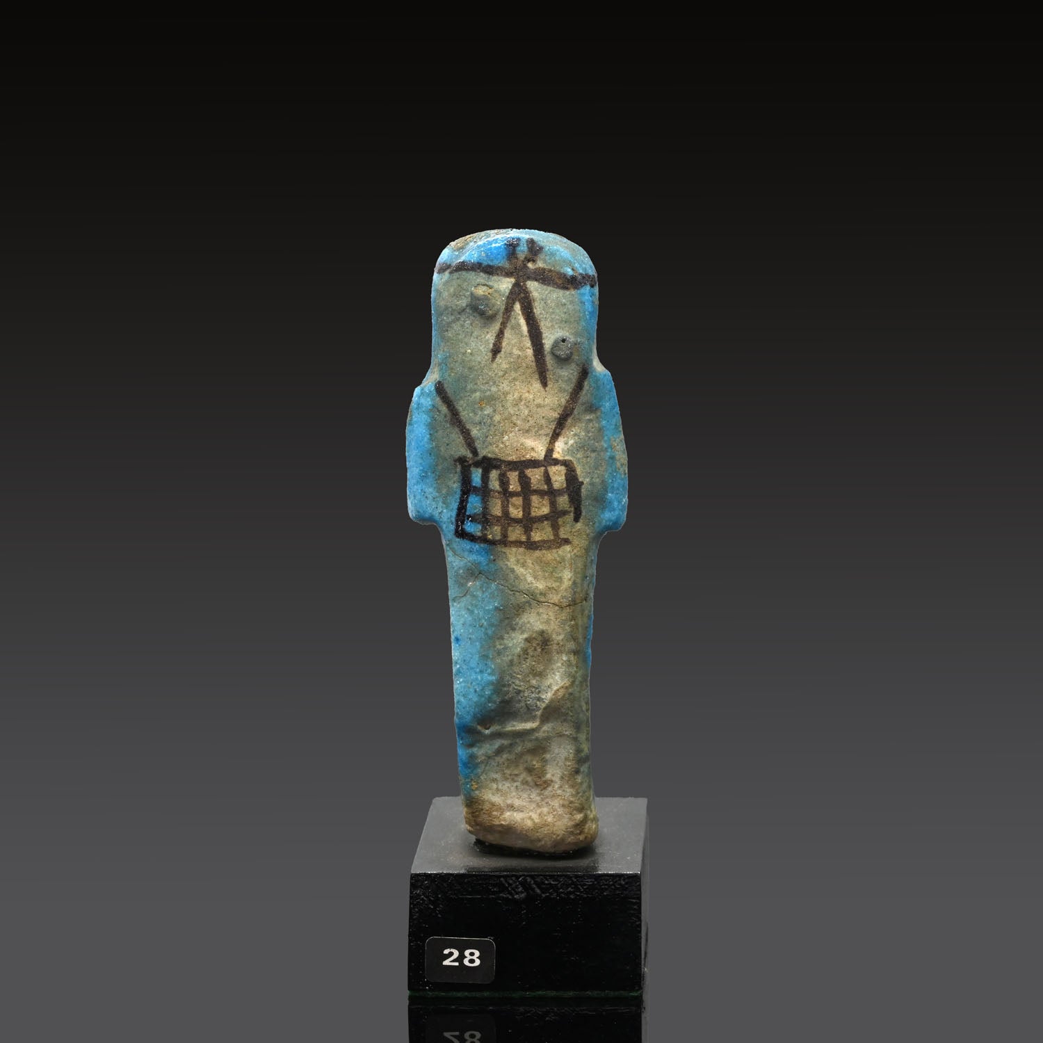 An Egyptian Bright Blue Faience Shabti for the Lady Djedkhonsuiwesankh, Third Intermediate Period, 22nd Dynasty, ca. 945 - 713 BCE