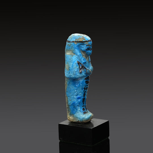 An Egyptian Bright Blue Faience Shabti for the Lady Djedkhonsuiwesankh, Third Intermediate Period, 22nd Dynasty, ca. 945 - 713 BCE