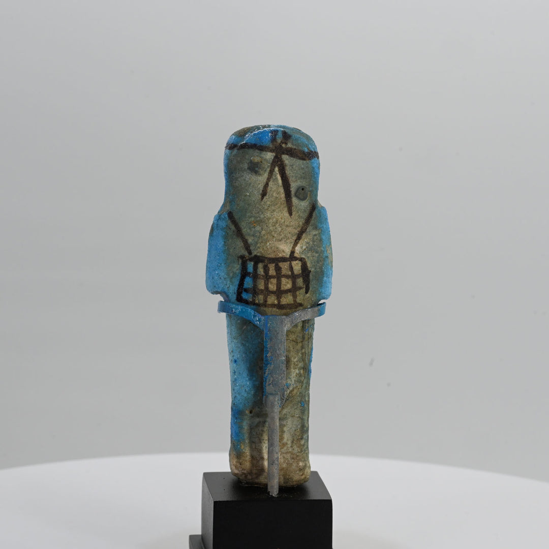 An Egyptian Bright Blue Faience Shabti for the Lady Djedkhonsuiwesankh, Third Intermediate Period, 22nd Dynasty, ca. 945 - 713 BCE