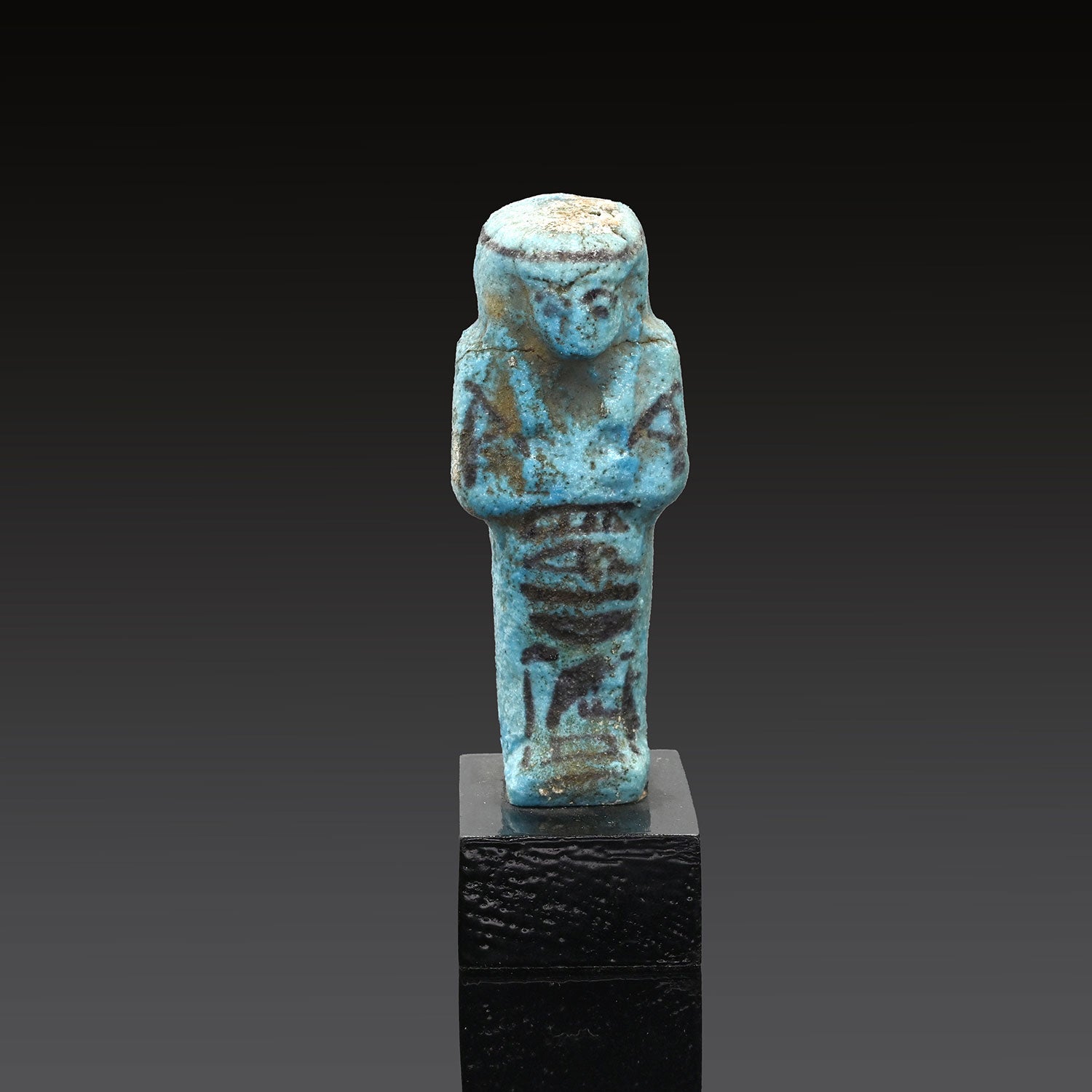 An Egyptian Turquoise Faience Shabti, Third Intermediate Period, 22nd Dynasty, ca. 945 - 713 BCE