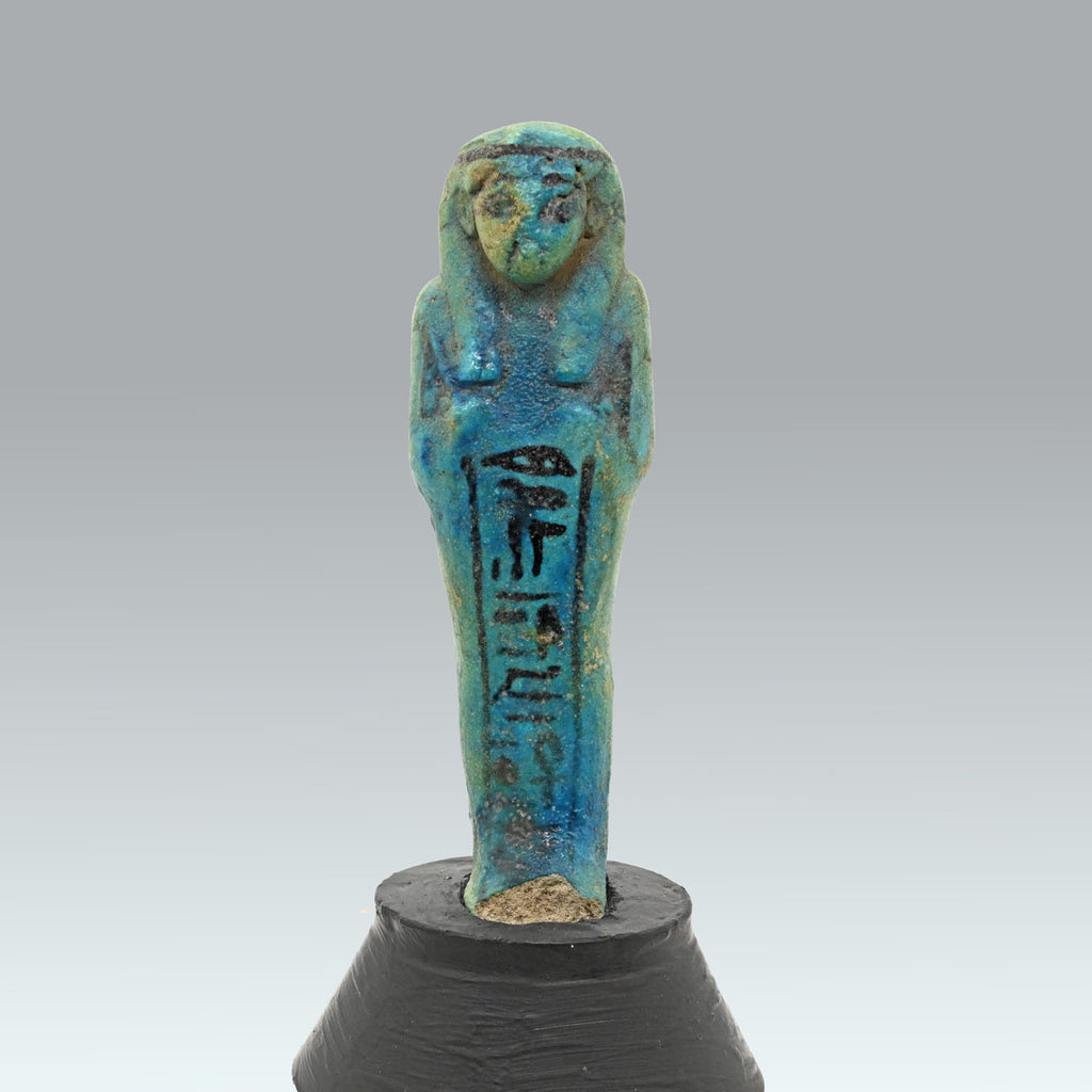 Egyptian Faience Shabti for Nes-ankh-ef-(en)-maat, Third Intermediate Period, 21st Dynasty,  ca. 1069 - 945 BCE