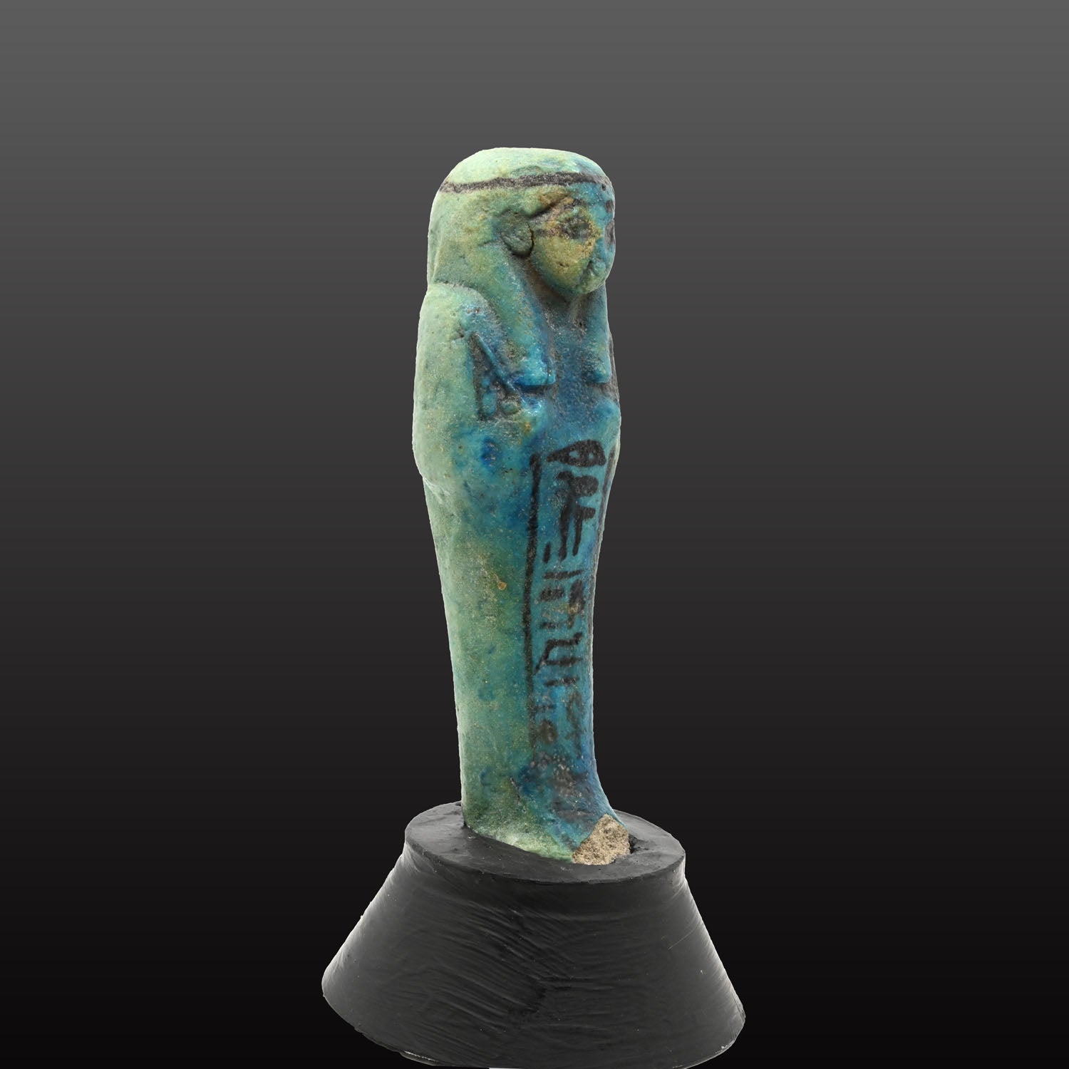 Egyptian Faience Shabti for Nes-ankh-ef-(en)-maat, Third Intermediate Period, 21st Dynasty,  ca. 1069 - 945 BCE