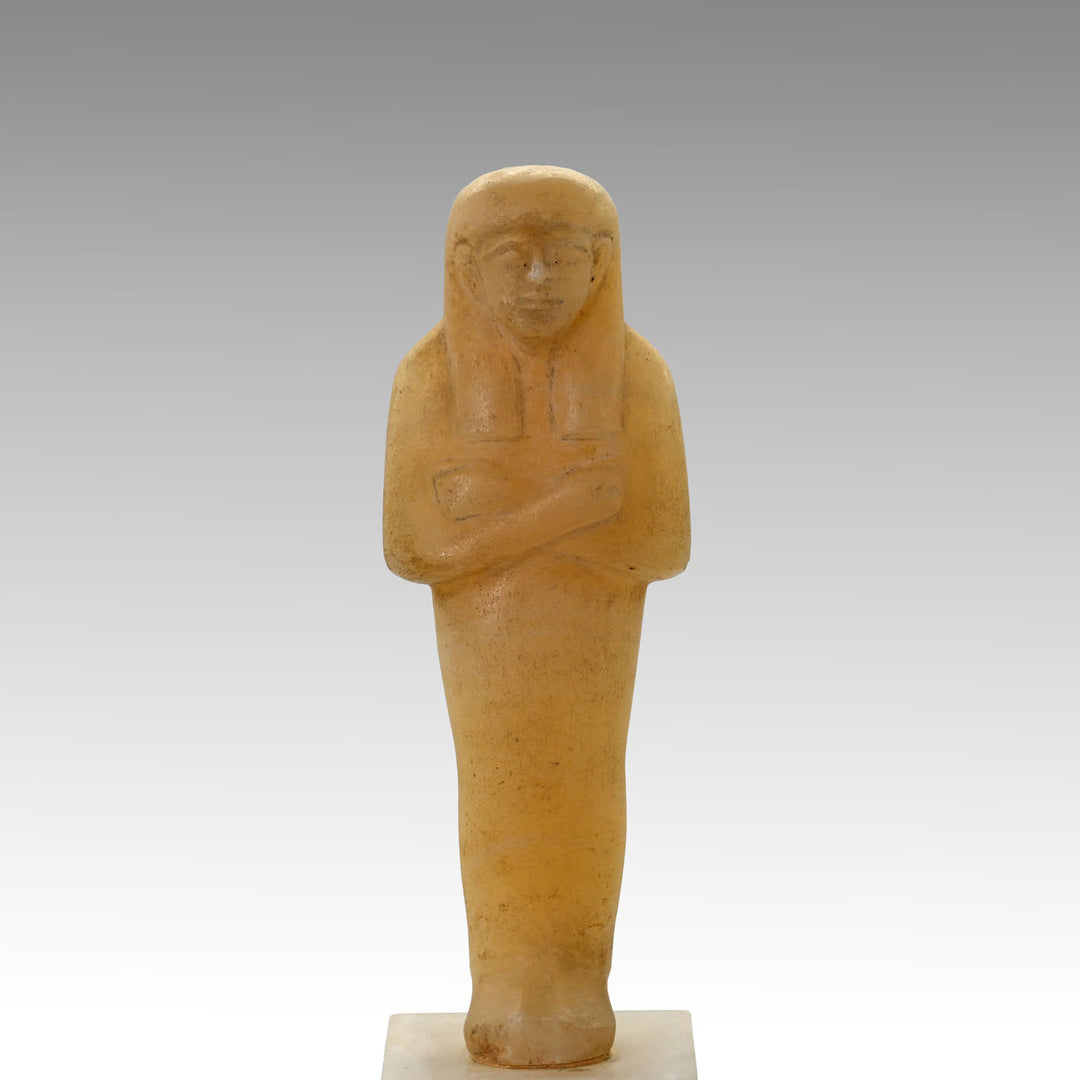 A Large and Important Egyptian Alabaster Shabti, late 18th - 19th Dynasty, ca. 1320–1200 BCE