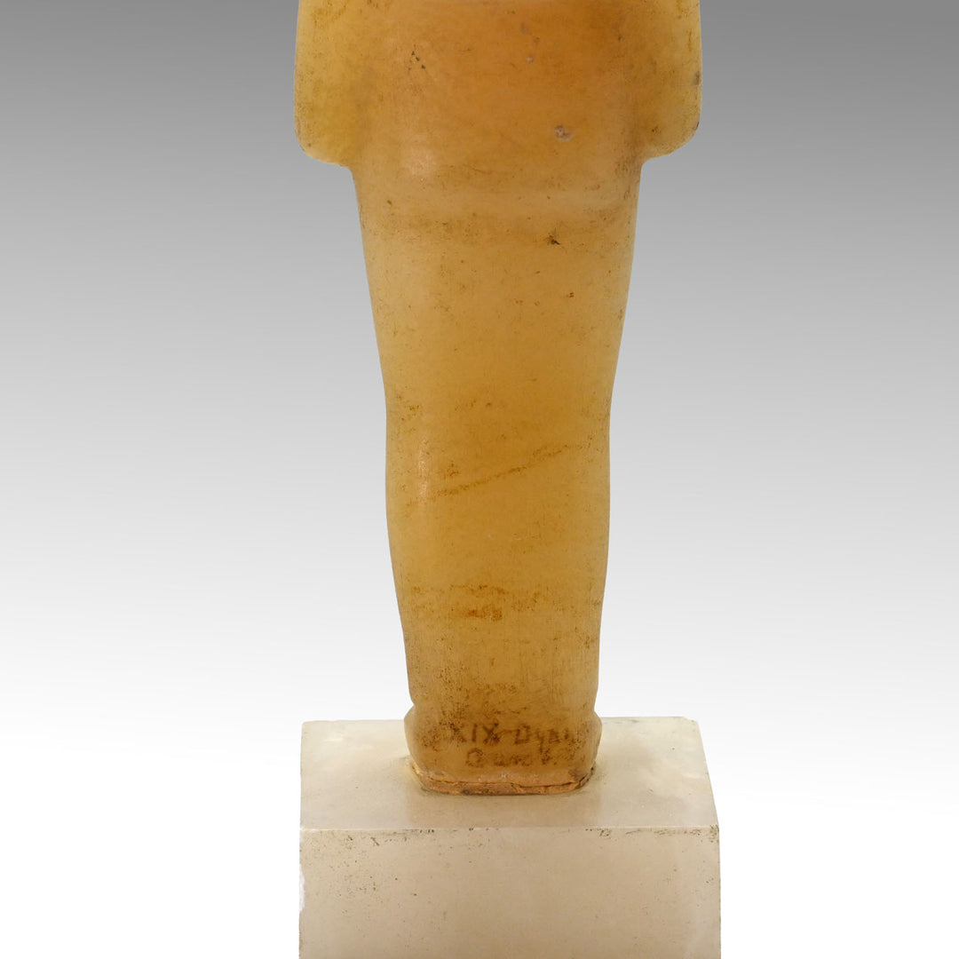 A Large and Important Egyptian Alabaster Shabti, late 18th - 19th Dynasty, ca. 1320–1200 BCE