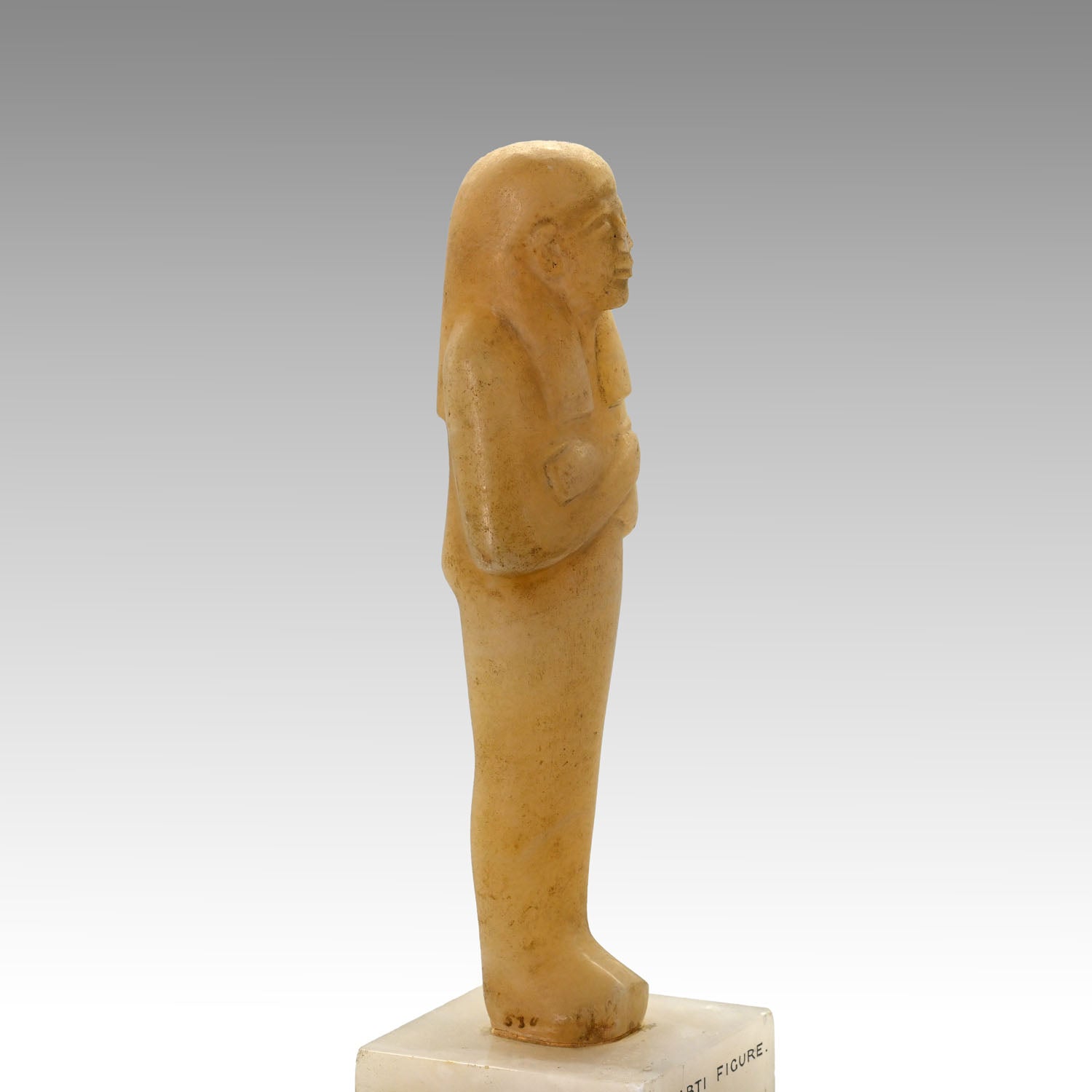A Large and Important Egyptian Alabaster Shabti, late 18th - 19th Dynasty, ca. 1320–1200 BCE