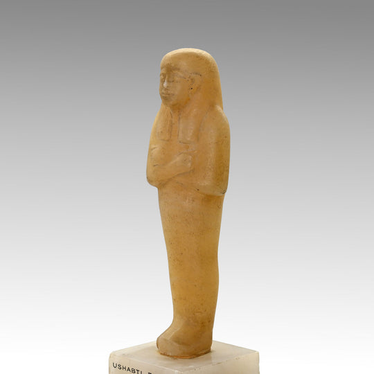 A Large and Important Egyptian Alabaster Shabti, late 18th - 19th Dynasty, ca. 1320–1200 BCE