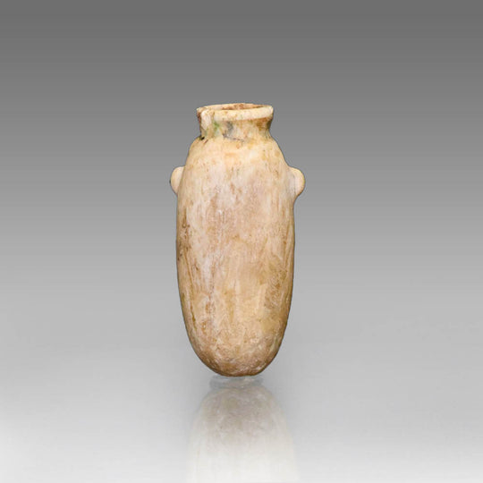 An Egyptian Alabaster Miniature Amphora, Old Kingdom, ca. 2649 - 2150 BCE