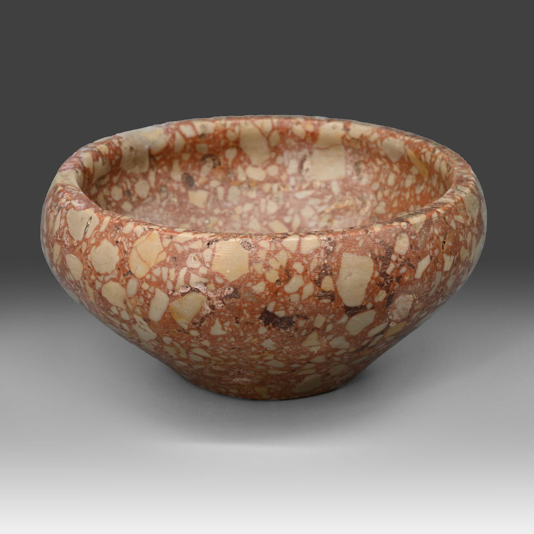 A fine Egyptian Early Dynastic Breccia Bowl, Dynasty 1, ca. 2920 - 2649 BCE