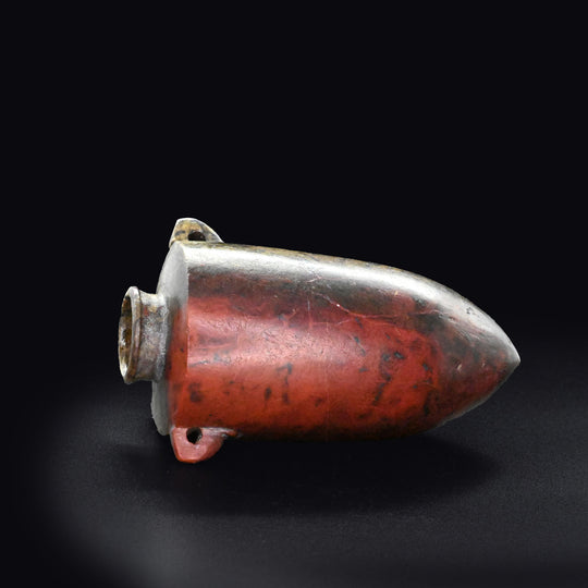 An exceptional Egyptian Red Jasper Torpedo Vase, Third Intermediate Period, ca. 1069 - 664 BCE