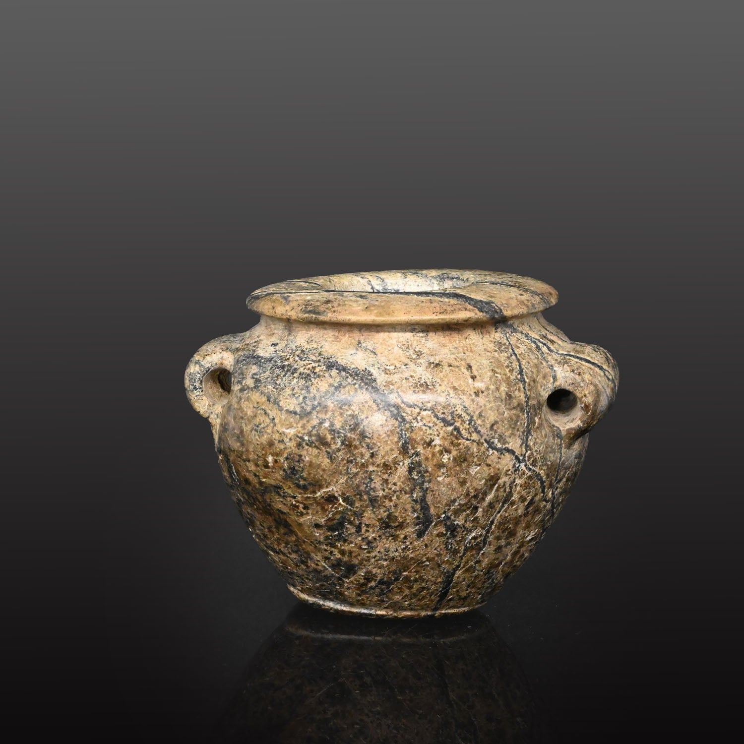 An Egyptian Pre-Dynastic Granite Vessel, Pre Dynastic - Pro Dynastic Period, ca. 3200 - 2800 BCE
