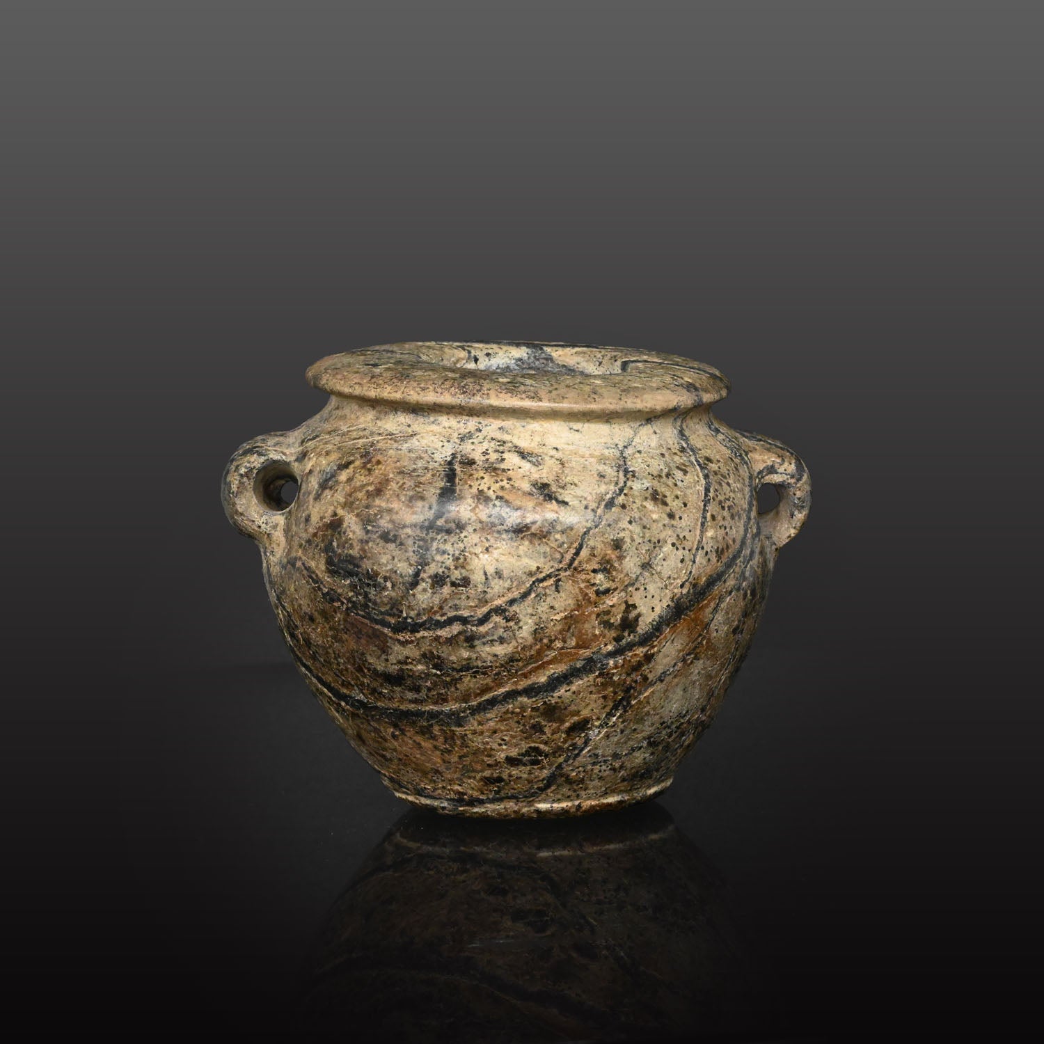 An Egyptian Pre-Dynastic Granite Vessel, Pre Dynastic - Pro Dynastic Period, ca. 3200 - 2800 BCE