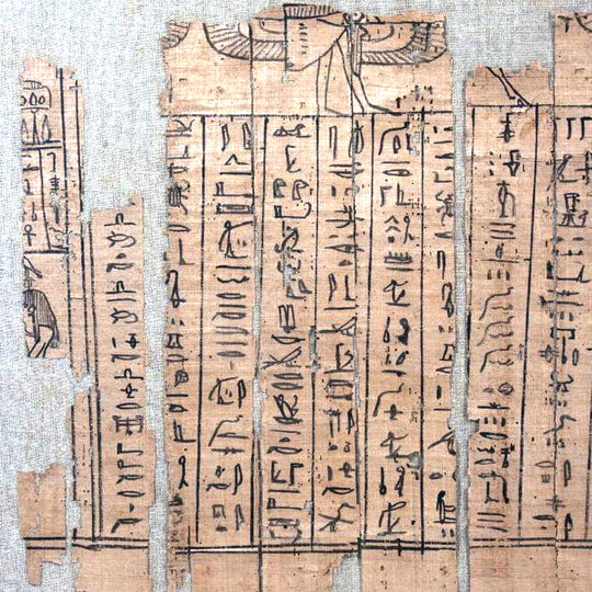 Eleven Egyptian Papyrus Fragments from a single scroll, commissioned by Hapymen, 30th Dynasty, ca. 332 BCE