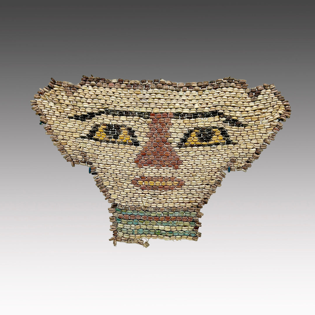 An Egyptian Faience Beadwork Mummy Mask, Late Period, ca. 664 - 332 BCE