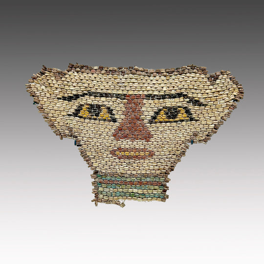 An Egyptian Faience Beadwork Mummy Mask, Late Period, ca. 664 - 332 BCE
