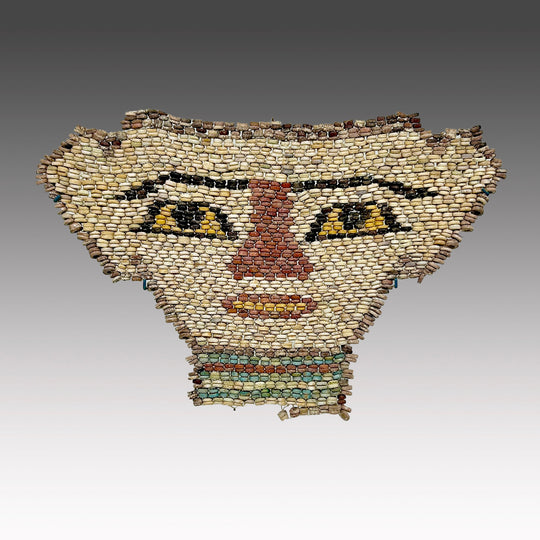 An Egyptian Faience Beadwork Mummy Mask, Late Period, ca. 664 - 332 BCE