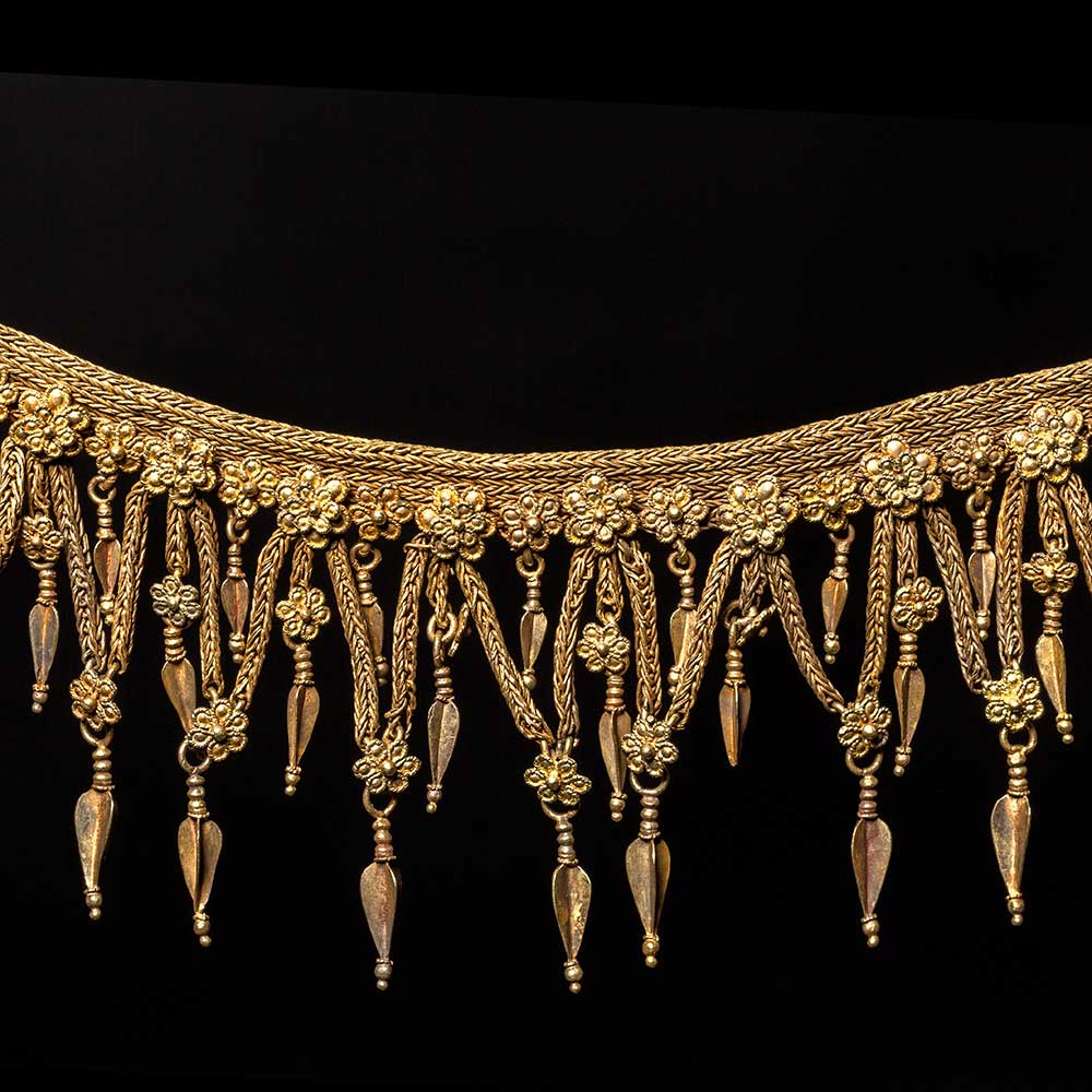 A Hellenistic Gold Strap Necklace, ca. 3rd - 2nd century BCE