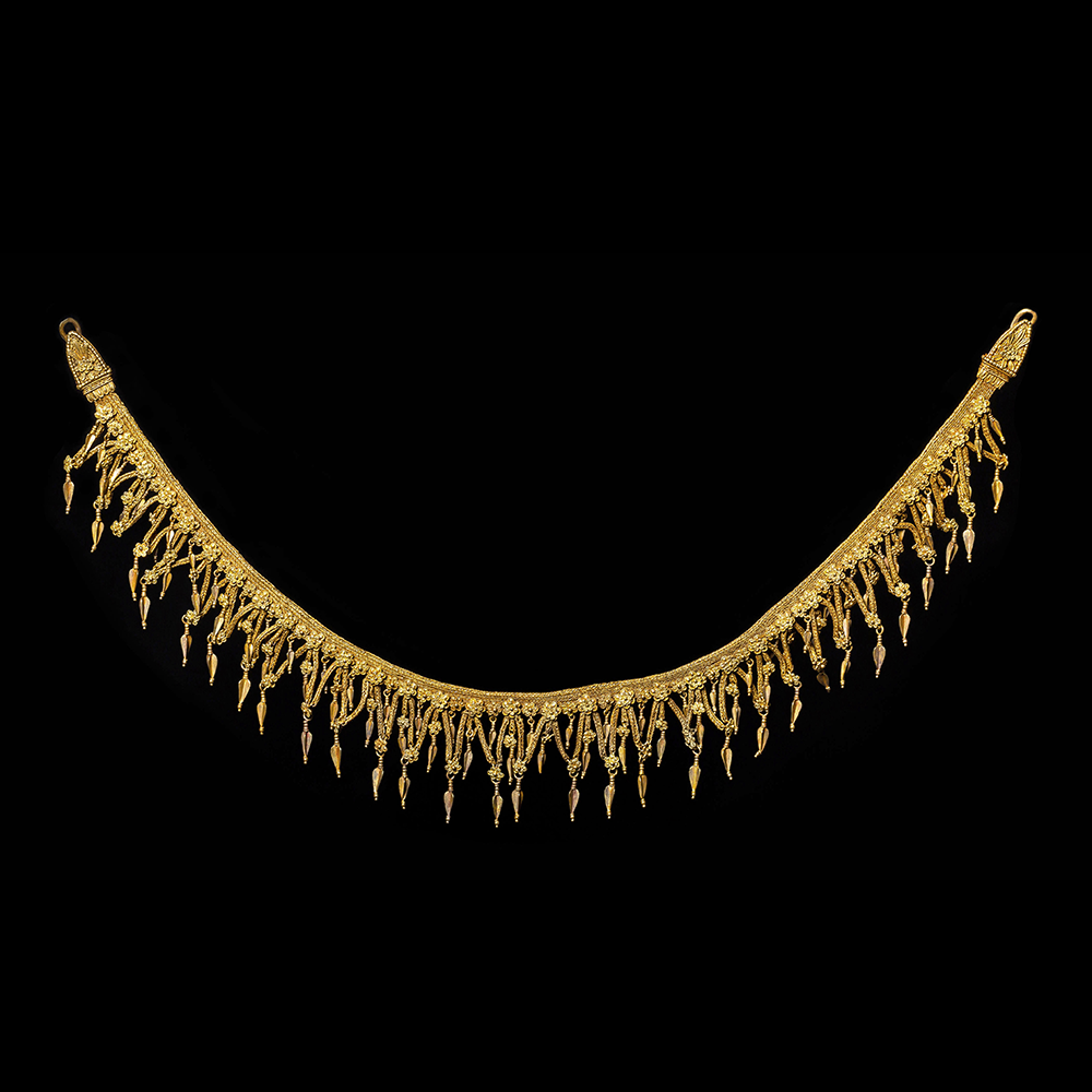 A Hellenistic Gold Strap Necklace, ca. 3rd - 2nd century BCE