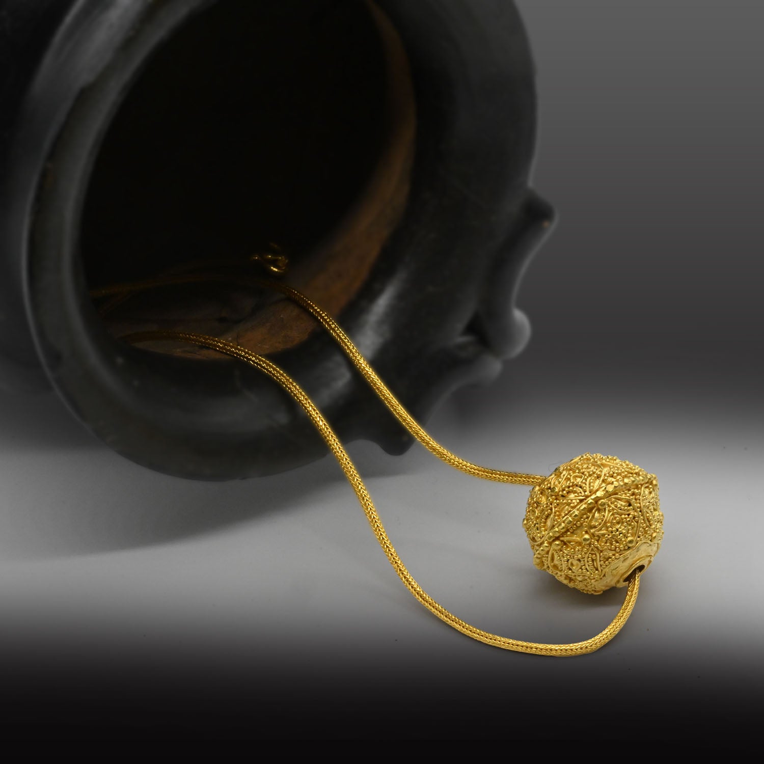 A Greek Gold Filigree Bead, Hellenistic Period, ca. 3rd - 1st century BCE