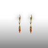 A pair of Greco-Roman carnelian and gold drop earrings, ca. 1st century BCE - 1st century CE