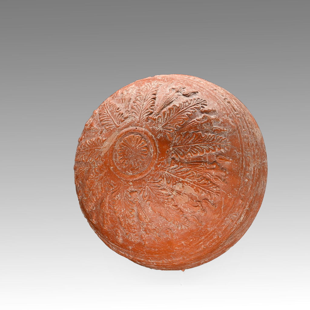 A Published Megarian Ware Pottery Bowl, Hellenistic Period, ca. 3rd century BCE