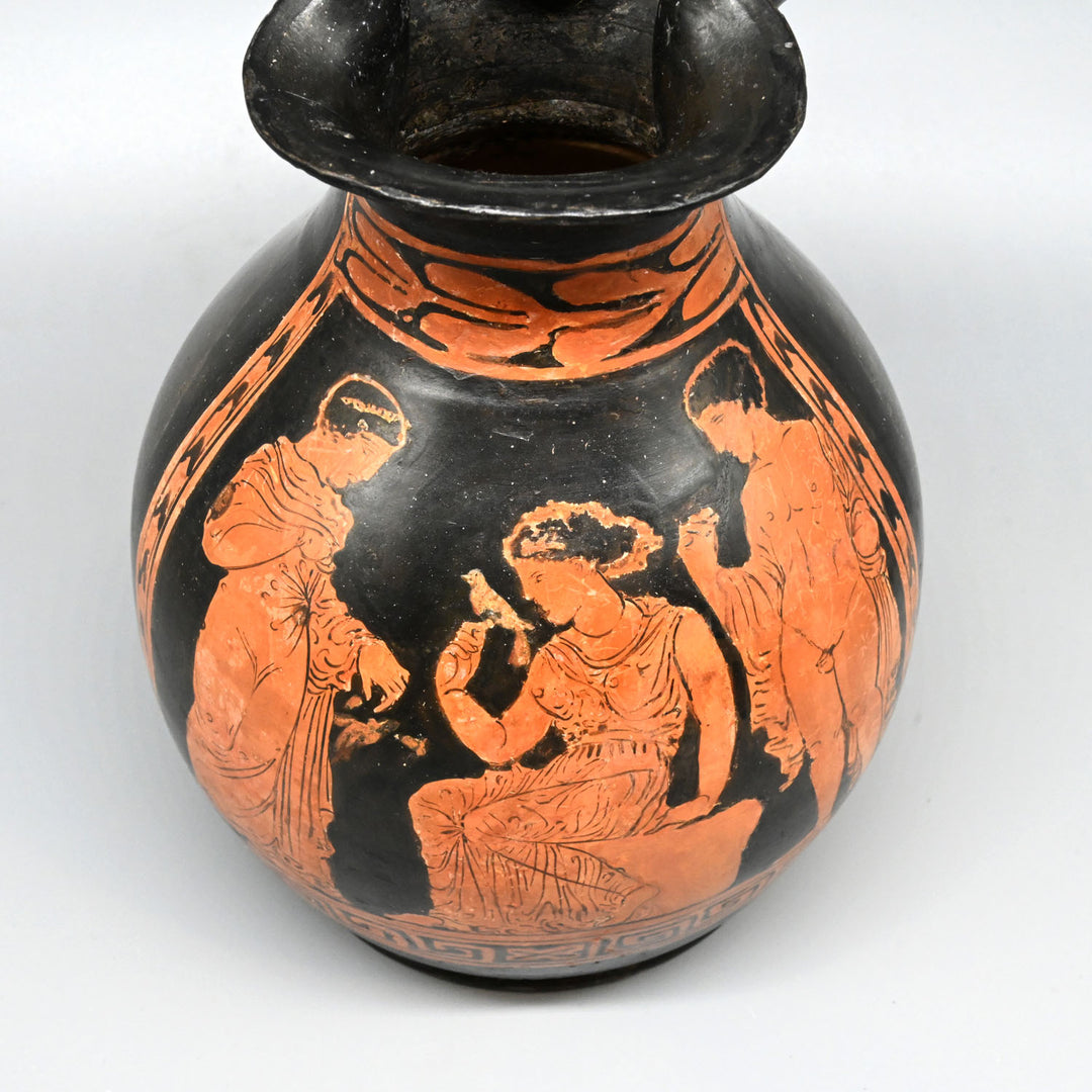 An Apulian Large Red-Figure Oinochoe attributed to the Truro Painter, Magna Graecia, ca. 4th century BCE