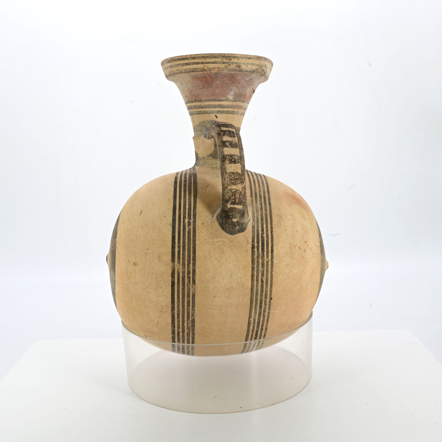 A Cypriot Bichrome ware Barrel Jug, Cypro - Geometric III, ca. 850 - 750 BCE