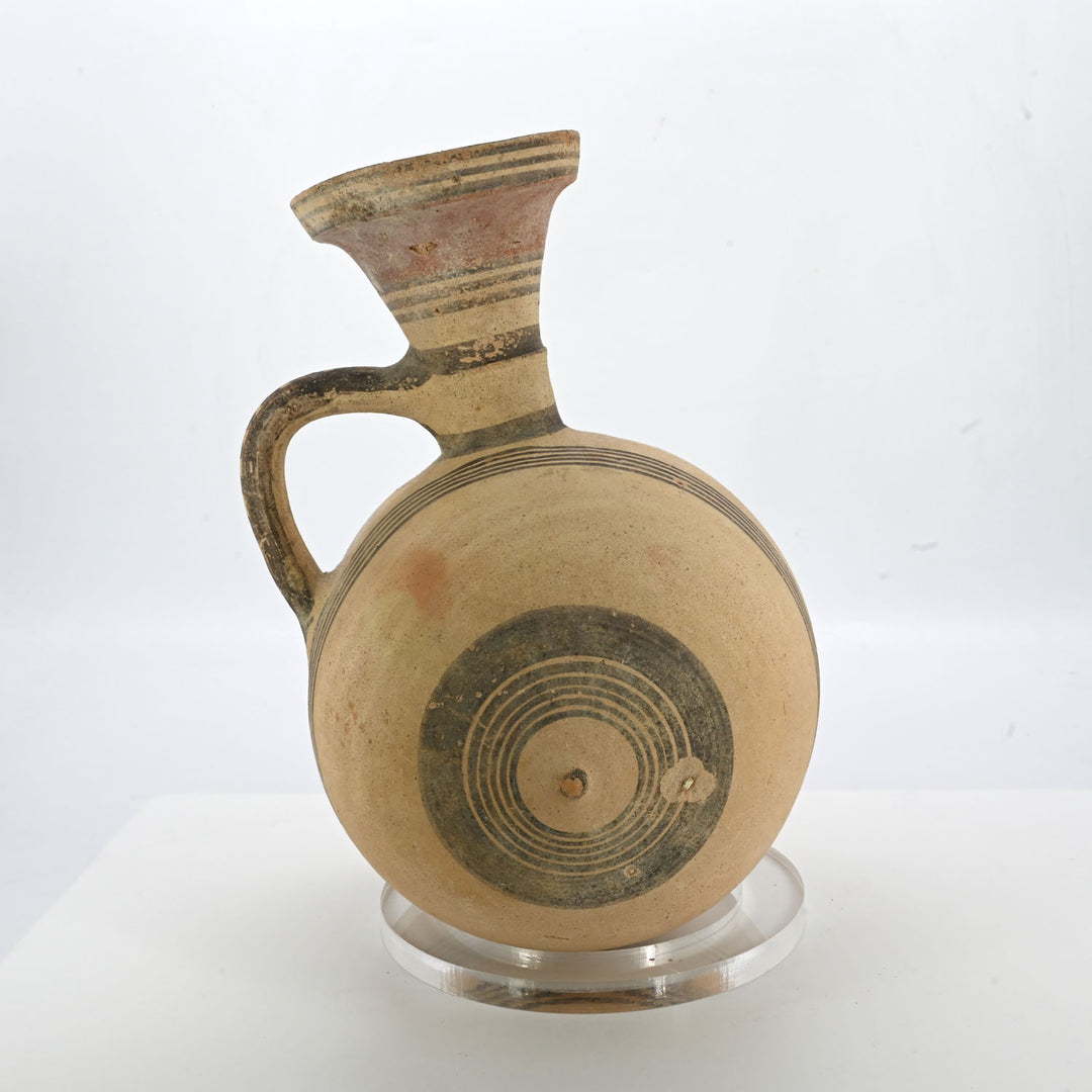 A Cypriot Bichrome ware Barrel Jug, Cypro - Geometric III, ca. 850 - 750 BCE