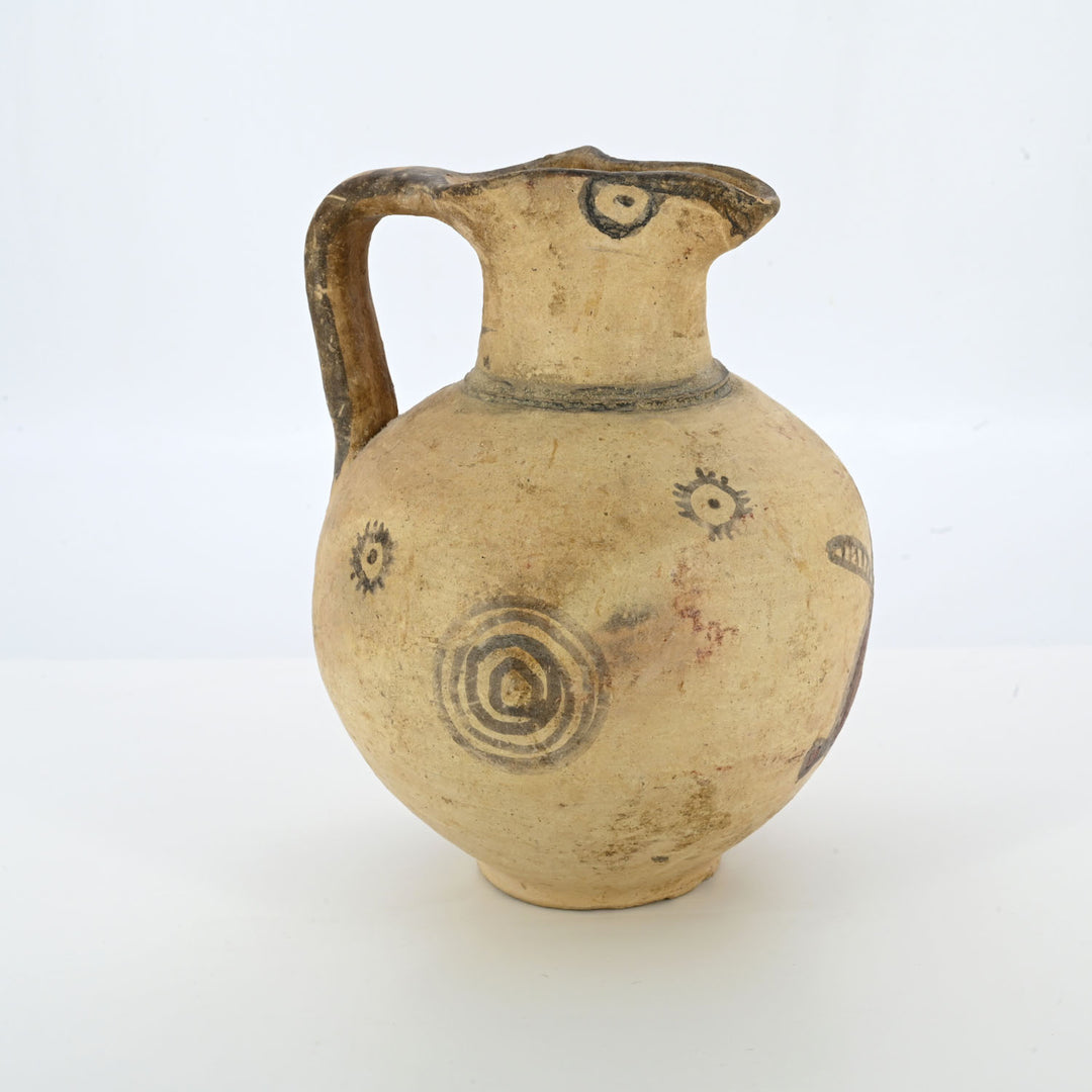 A Cypriot terracotta Pitcher with bird, Cypro-Archaic I Period, ca 750-600 BCE