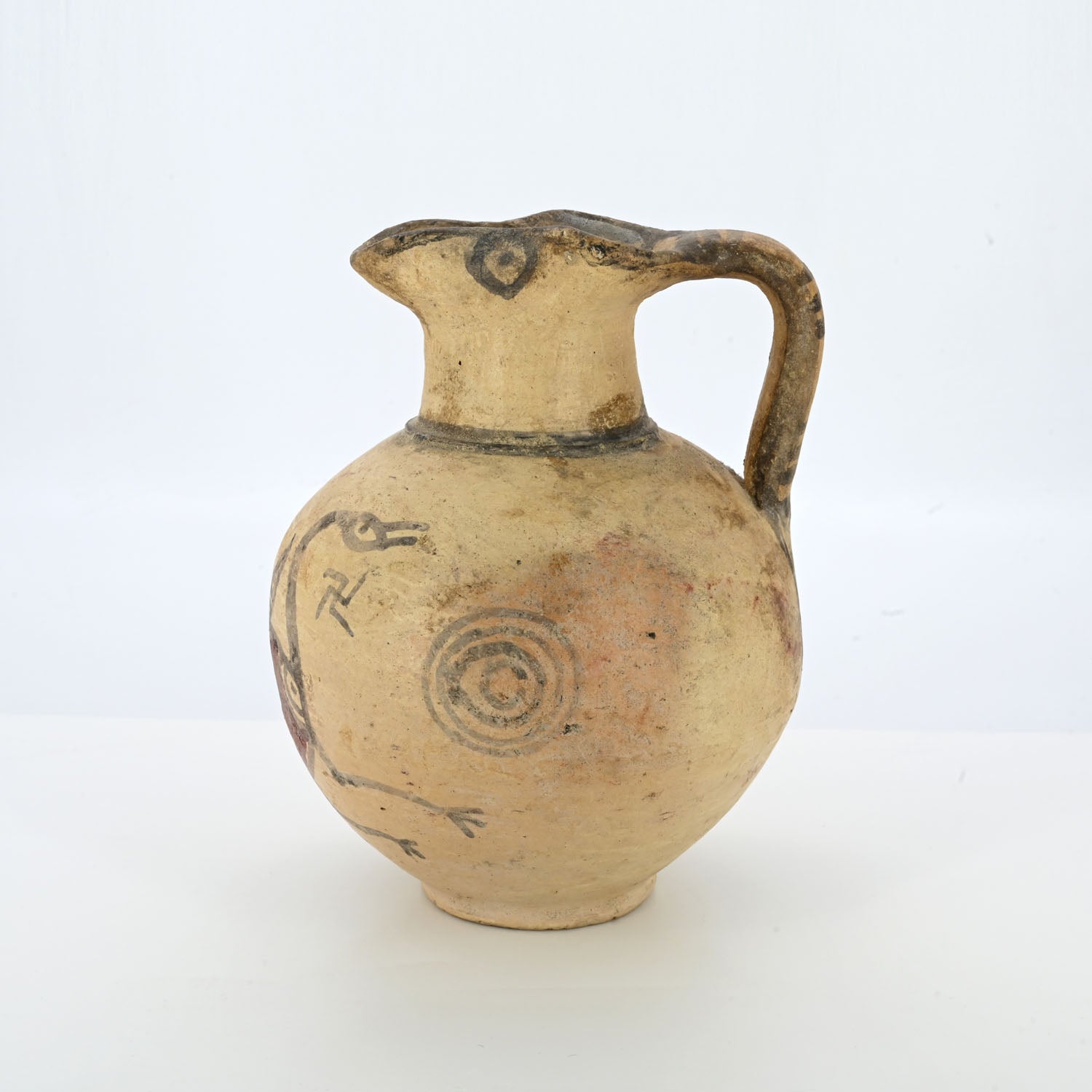 A Cypriot terracotta Pitcher with bird, Cypro-Archaic I Period, ca 750-600 BCE