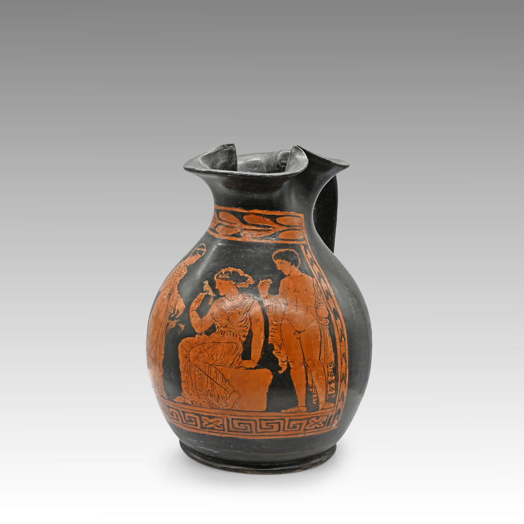 A Large Apulian Red-Figure Oinochoe, Magna Graecia, ca. 4th century BCE