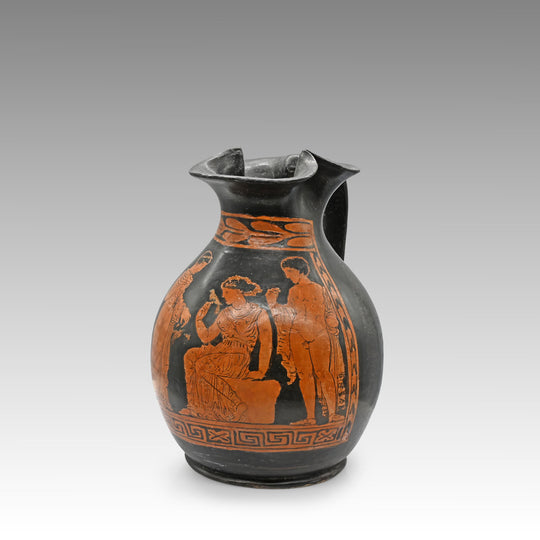 A Large Apulian Red-Figure Oinochoe, Magna Graecia, ca. 4th century BCE
