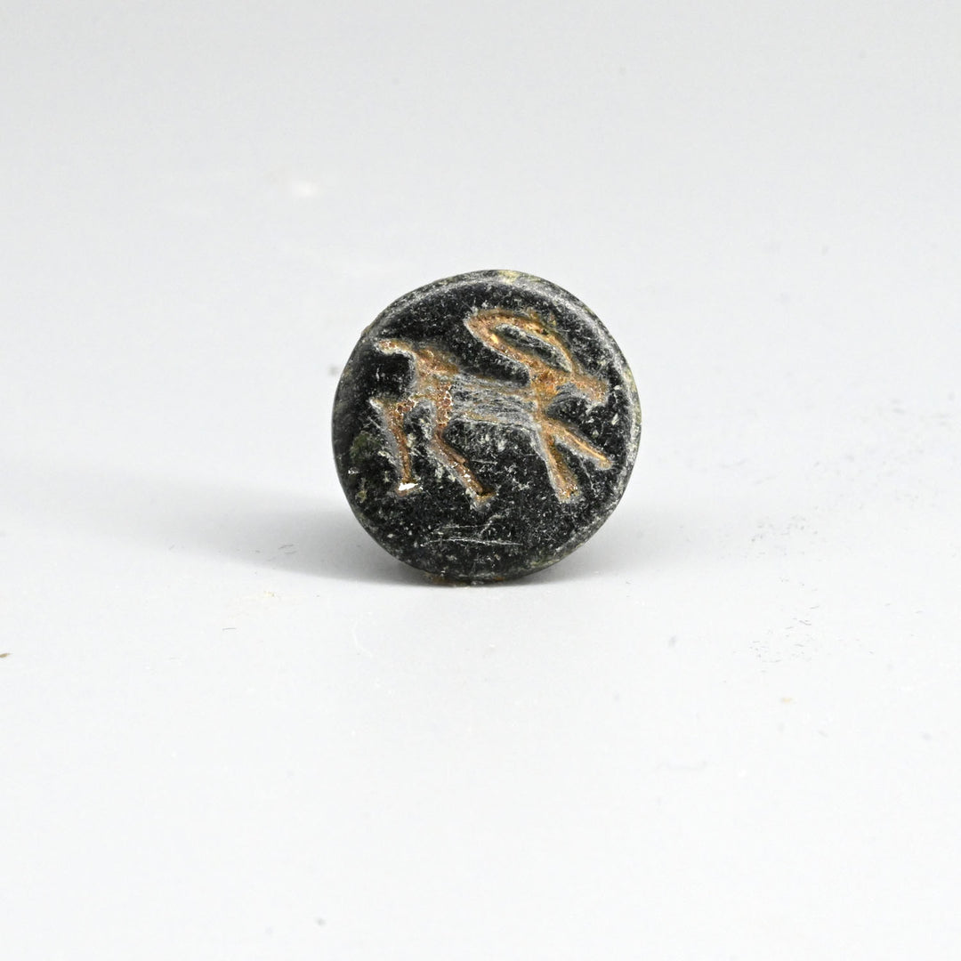 A Northern Mesopotamian Serpentine Dome Seal, Late Gawra Period, 3500 - 3000 BCE