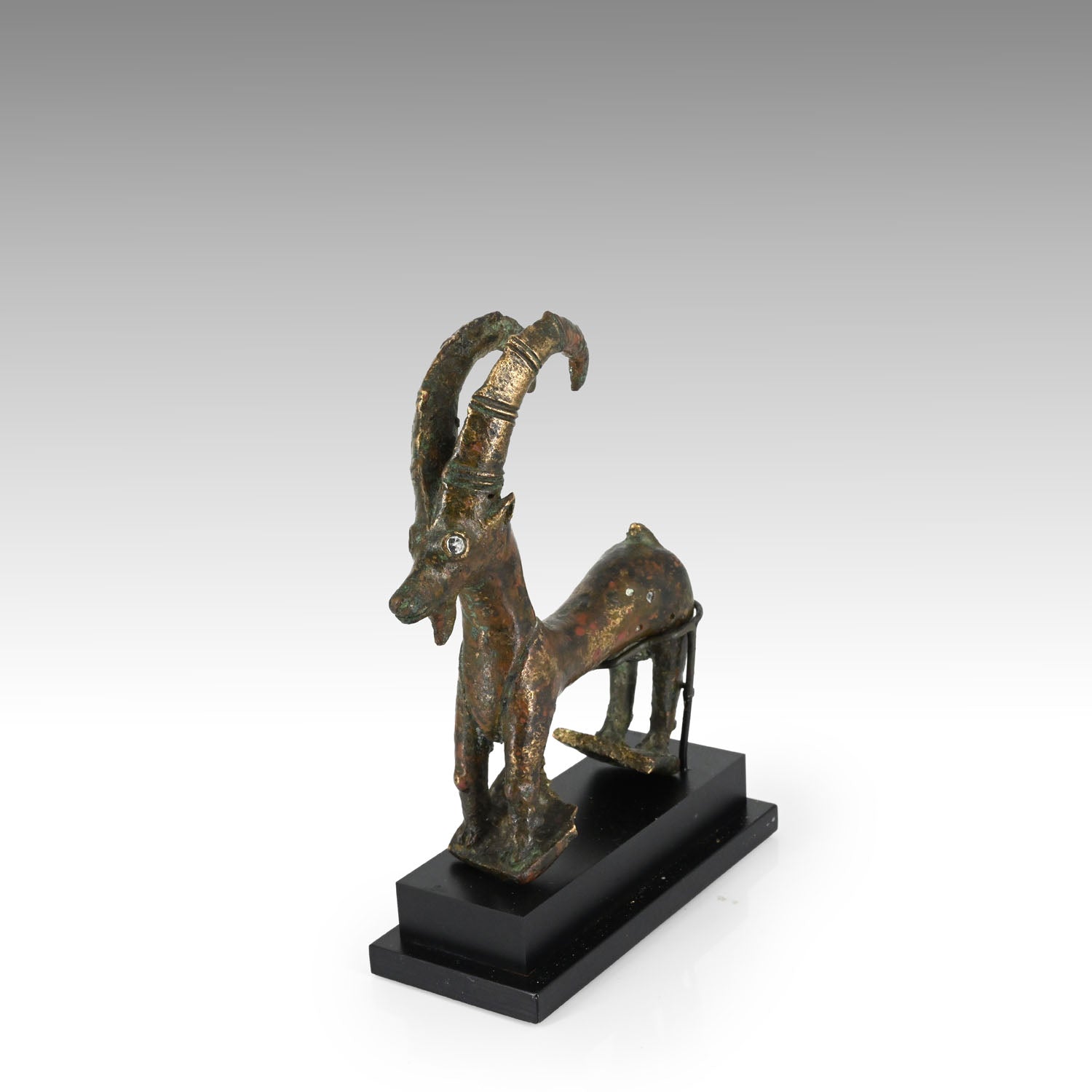 An Exhibited Amlash Bronze Mountain Goat, ca. 7th - 5th century BCE