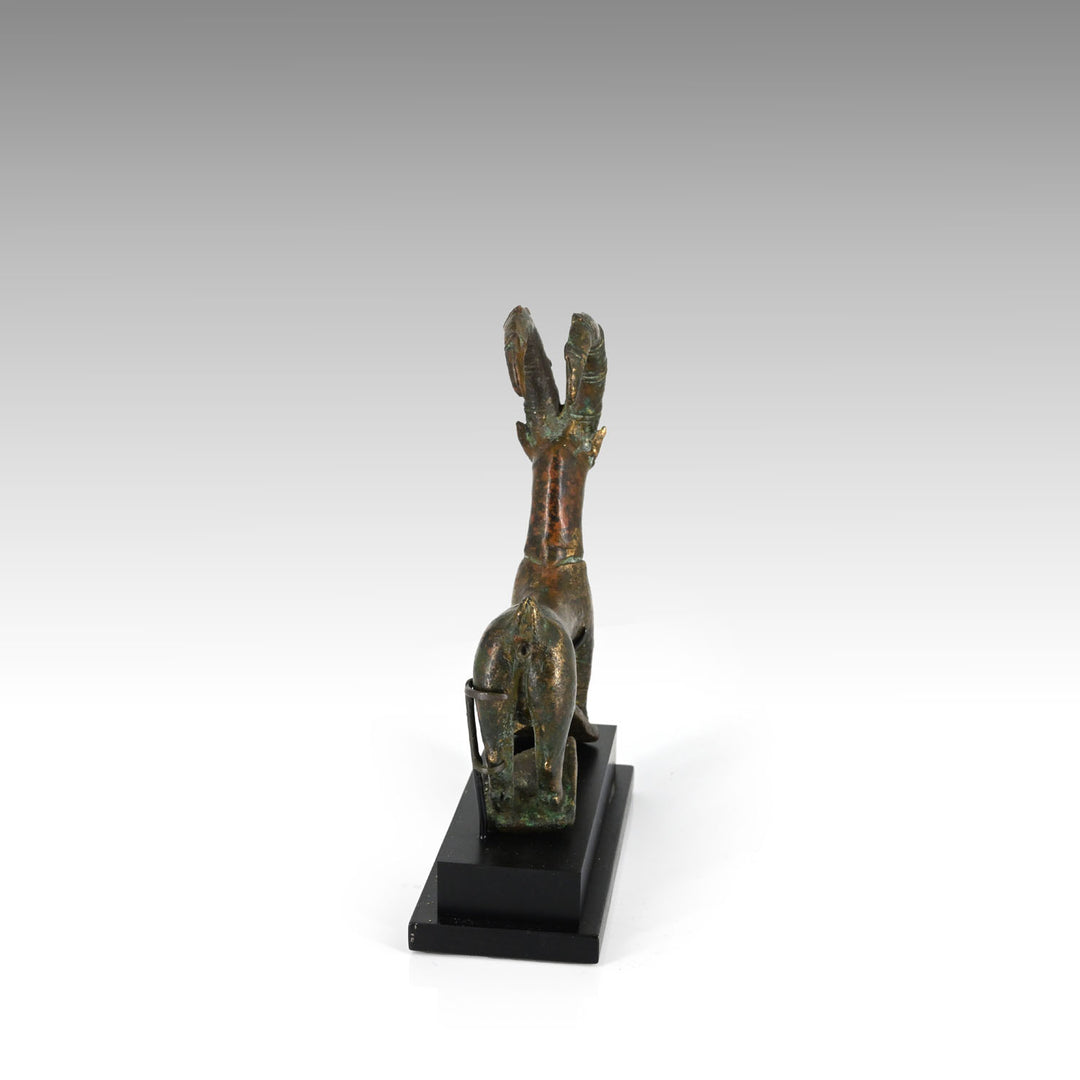 An Exhibited Amlash Bronze Mountain Goat, ca. 7th - 5th century BCE