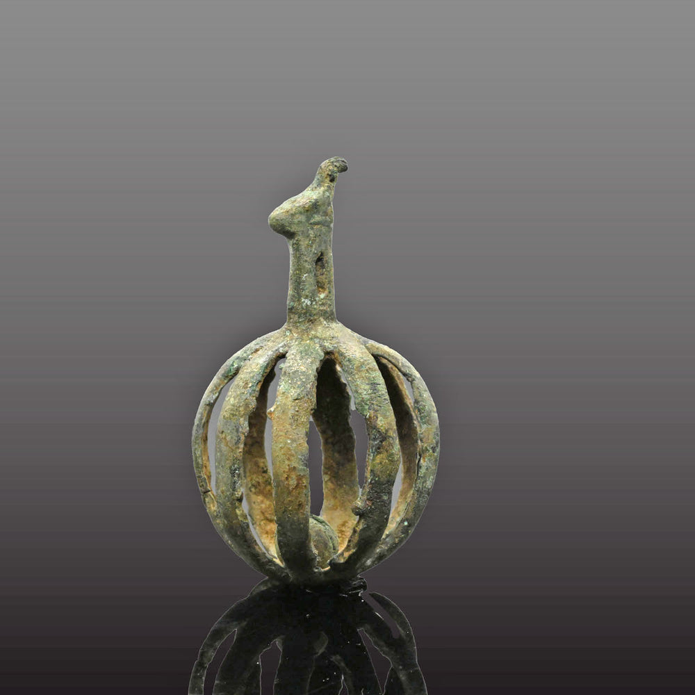 A Luristan bronze openwork Harness Bell, ca. 1000–700 BCE