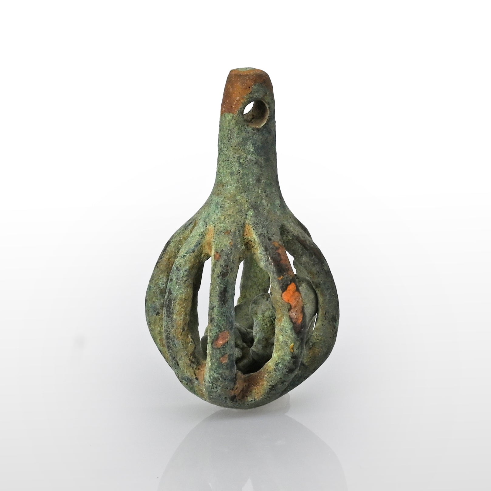 A small Luristan bronze openwork Harness Bell, ca. 1000 – 700 BCE
