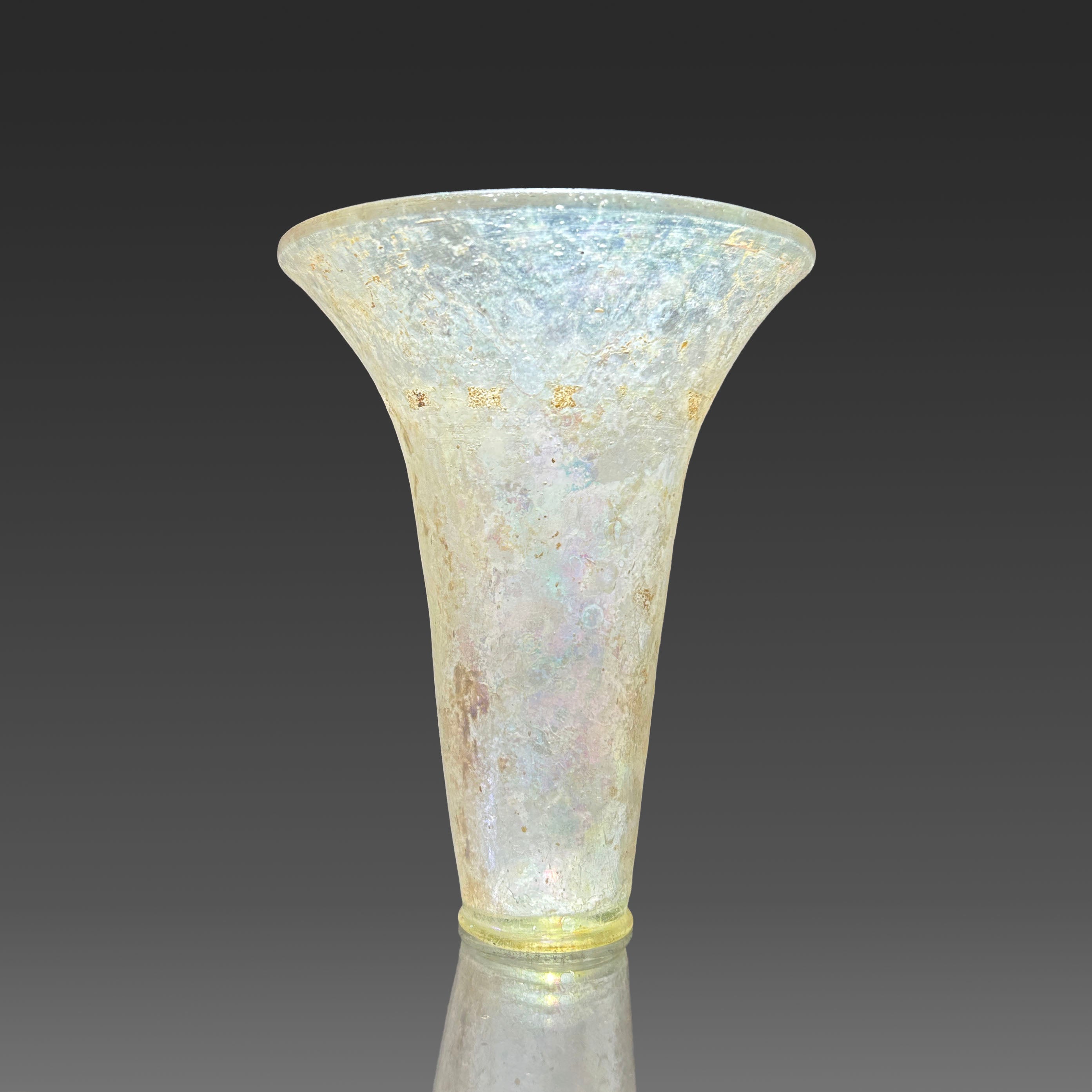 A fine Islamic Glass Beaker, Mamluk Period, ca. 13th - 14th century CE