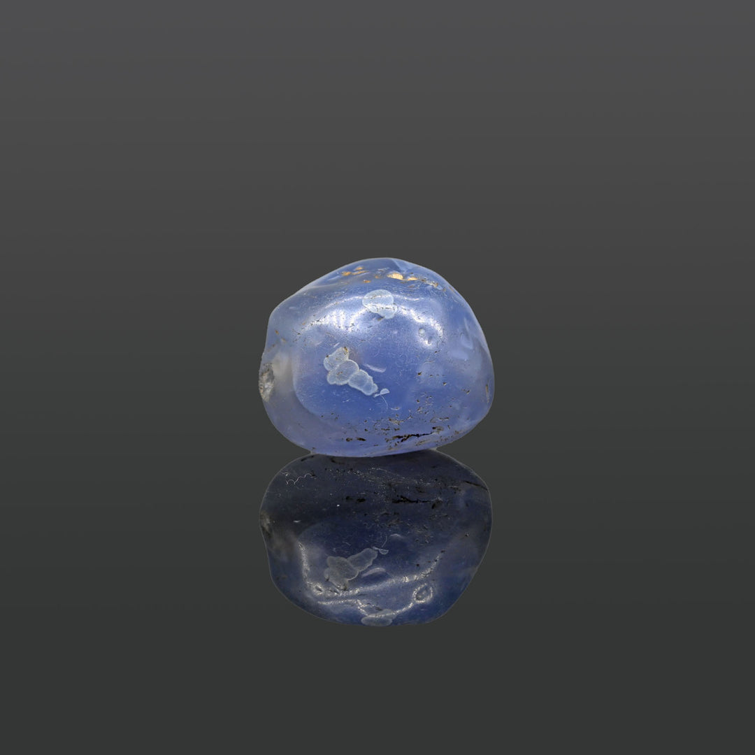 A large Sasanian Blue Chalcedony Bead, ca. 4th - 5th century CE