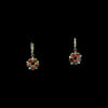 A pair of Ottoman turquoise and garnet inlaid gold drops, Ottoman Empire, ca. 15th - 17th century